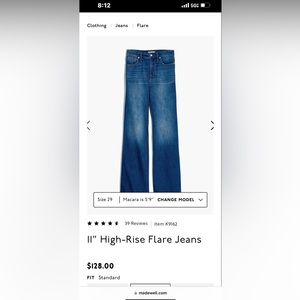 High-rise flare Madewell